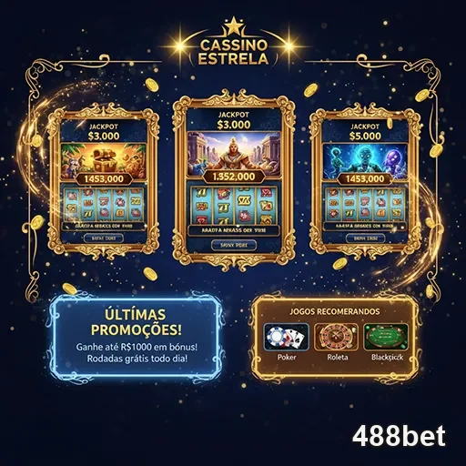 Imagem da página inicial do 488bet com destaque para apostas esportivas e cassino online